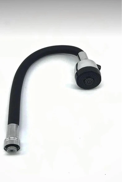 3 Yıl Garantili Oynar Başlıklı Spiral Siyah Kubar Lavabo, Mutfak Esnek Musluk - Resim 2