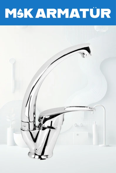 Krom Mix Eviye Bataryası Çeşmesi ürün görseli 1