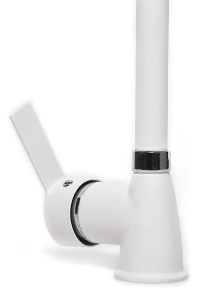 Beyaz Krom Armut Baston Eviye Bataryası Çeşmesi - Resim 2