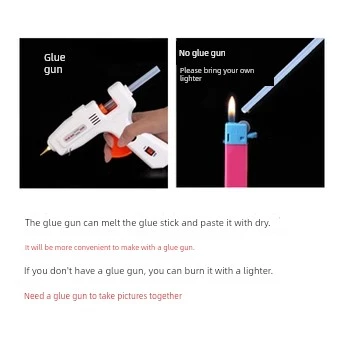 DIY Servet Ağacı Fotoğraf Çerçevesi Malzeme Seti - Tutkal Tabancası + 2 Tutkal Çubuğu 6 inç