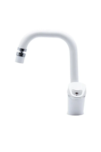 Beyaz Krom Köşe Borulu Lavabo Bataryası Mafsallı - Resim 2