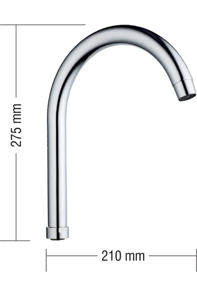 5 Yıl Garantili Baston Boru Mutfak Evye Bataryası 2 Yollu Çift Su Girişli - Resim 3