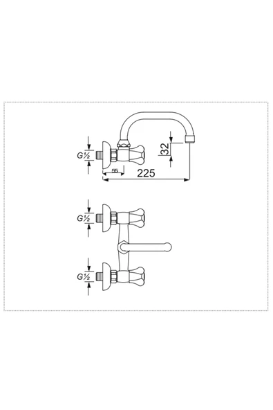 Yonca Döner Eviye Bataryası 701 - Resim 2
