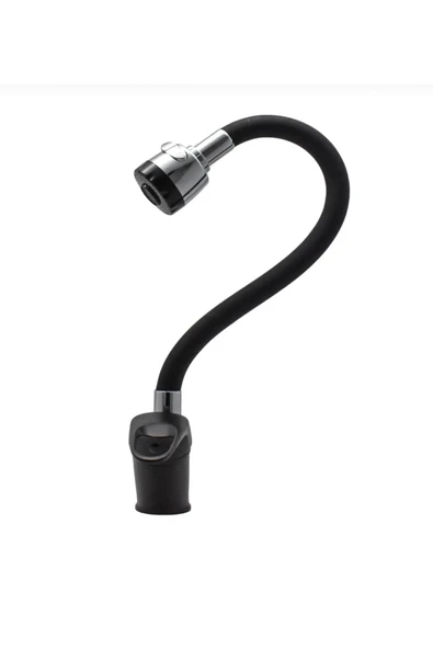 Bdl Siyah 2 Fonksiyonlu Oynar Borulu Mutfak Eviye Bataryası Musluğu Garantili - Resim 3