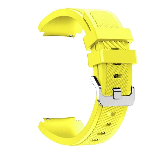 Gpack Samsung Galaxy Watch 3 45mm Kordon Silikon Çizgili Silikon Kançalı - 9