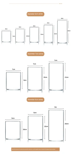 Minimalist Cam Mumluk - Aromaterapi Dekor - 6cm Çap Kombinasyon B Seti - 10