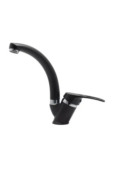 Siyah Krom Mix Borulu Lavabo Bataryası - Resim 2