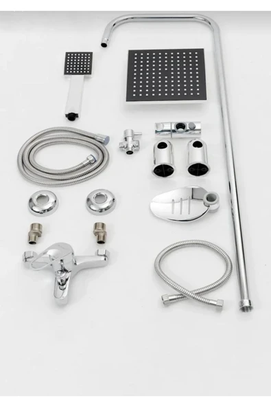 Krom Robot Duş Seti Banyo Bataryası 2 Li Set - Resim 2