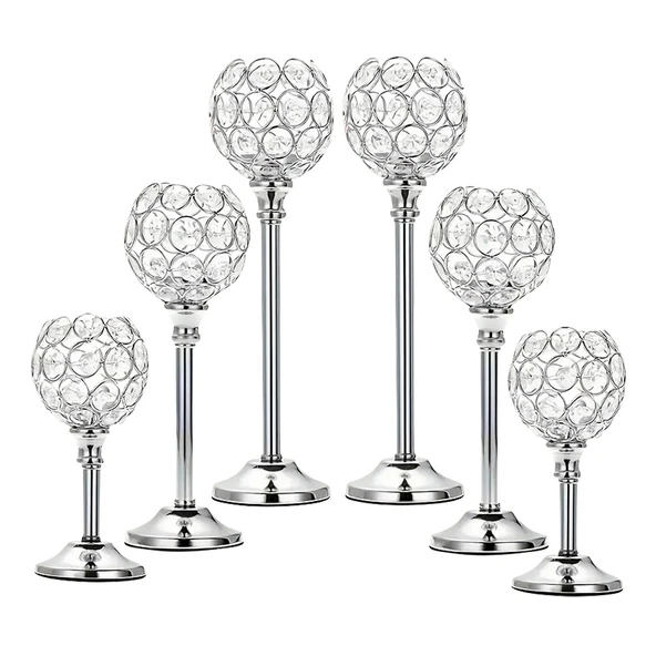 Kristal Cam Mumluk Altın S + M + L (İki Set) - 6