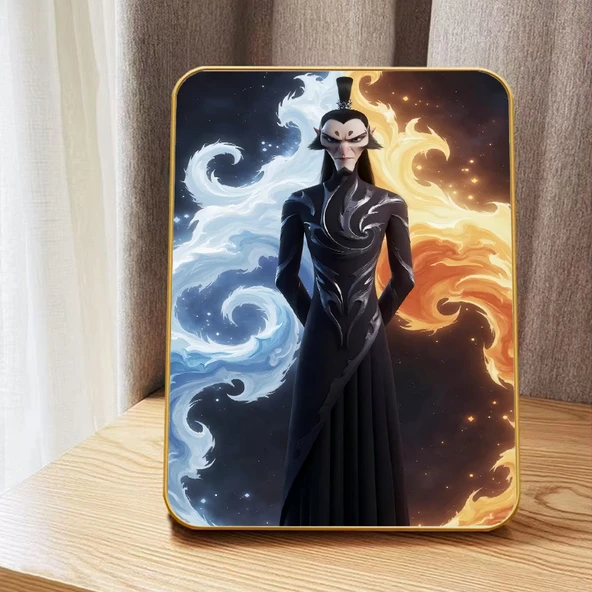 Nezha Sihirli Çocuk Shen Gongbao Dekoratif Tablo Çerçevesi - 20x25cm