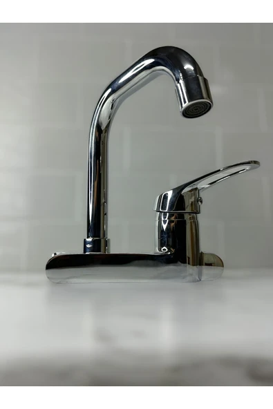 Krom Duvardan Yandan Aplik Bataryası Köşe Borulu - Resim 2