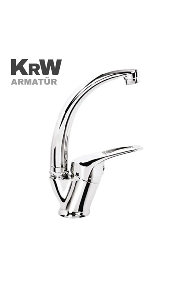 Kirwe Armatür Mix Kuğu Sıcak Soğuk Su Çift Girişli Banyo Lavobo Bataryası - Resim 2