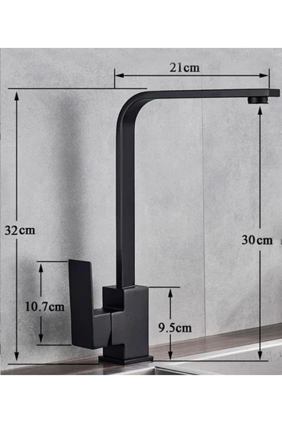 Siyah Lüx Kare Eviye Bataryası - Resim 5