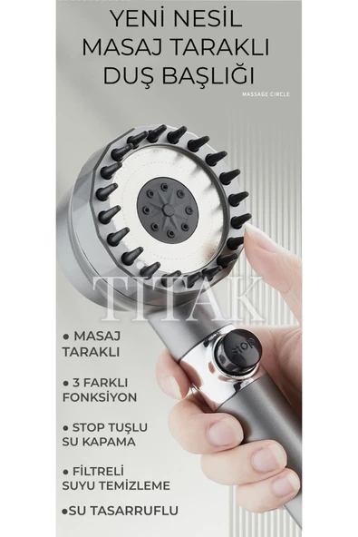 Yeni Nesil Masajlı Duş Başlığı