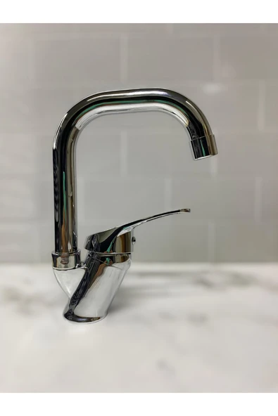 Krom Köşe Borulu Lavabo Bataryası