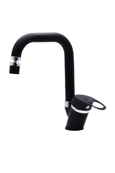 Siyah Krom Köşe Borulu Lavabo Bataryası Mafsallı - Resim 4