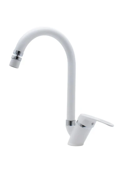 Beyaz Krom Baston Borulu Eviye Bataryası Mafsallı ürün görseli