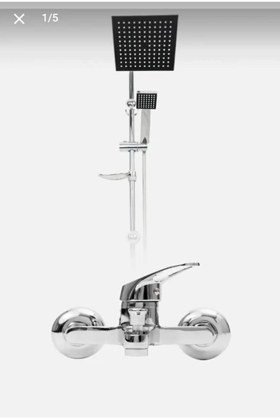 Krom Robot Duş Seti Banyo Bataryası 2 Li Set ürün görseli