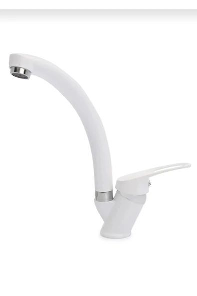 Beyaz Krom Mix Borulu Eviye Bataryası - Resim 4