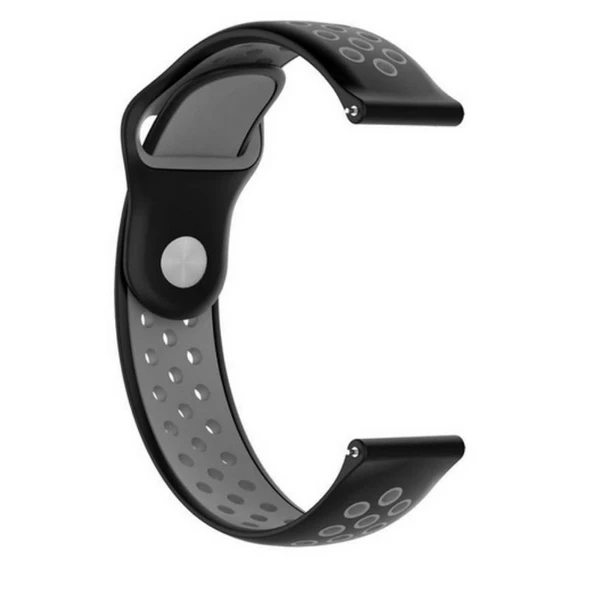 Gpack Oppo Watch 46mm Kordon Delikli Çift Renk Silikon