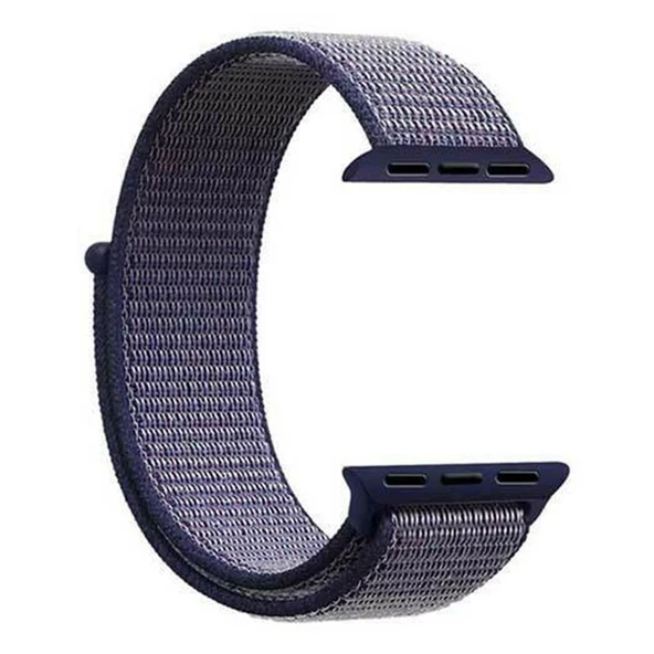 Gpack Apple Watch SE 44 mm Kordon Kumaş CırtCırtlı Kordon - 8