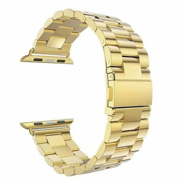 Gpack Apple Watch SE 44 mm Kordon Metal Sıralı Kordon - 2