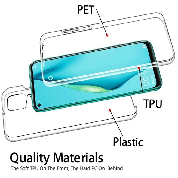 Gpack Samsung Galaxy M21 Kılıf Ön Arka  Silikon Koruma Renksiz - 2