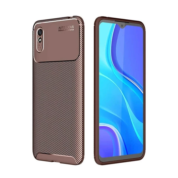 Gpack Xiaomi Redmi 9a Kılıf Negro Karbon Dizayn Silikon