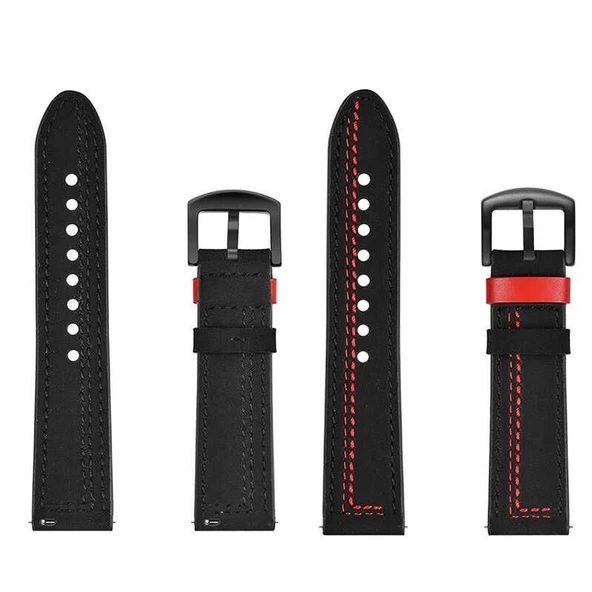 Gpack Xiaomi Mi Watch Revolve Kordon Nubuk Deri Görünüm Dikişli KRD 19 - 2