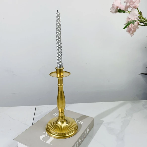 Fransız Retro Demir Çoklu Mumluk - Altın 301JT-S - 10