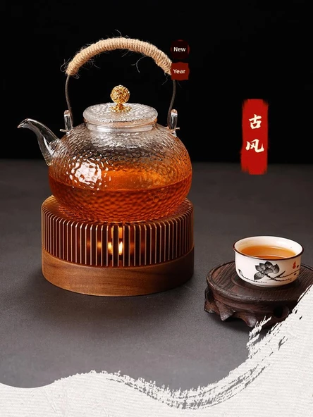 Çay Isıtıcı - Büyük Akordeon (15CM) Mumlu - 4
