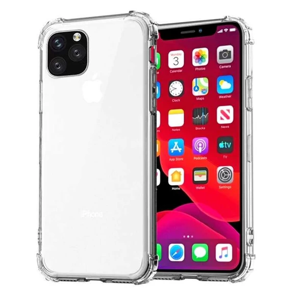 Gpack Apple iPhone 12 Mini Kılıf AntiShock Sert KapakNano Glass