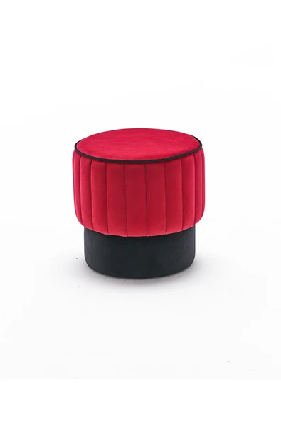Favora Rose Puf - Kırmızı - 6