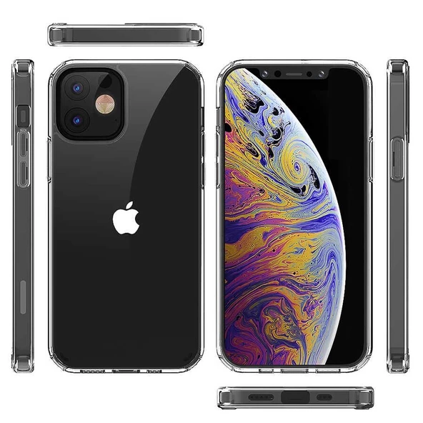 Gpack Apple iPhone 12 Kılıf Coss  Sert KapakNano Glass Renksiz - 3