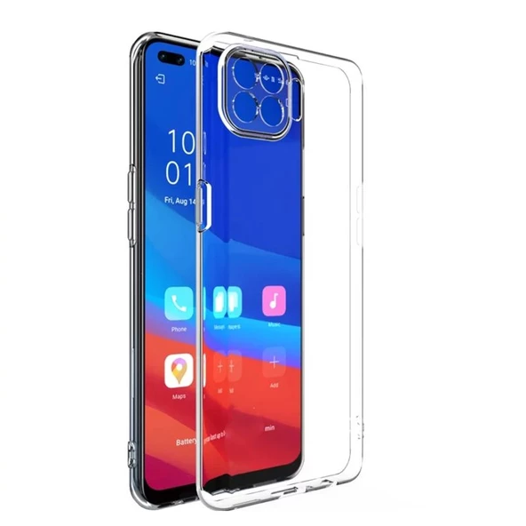 Gpack Oppo Reno 4 Lite Kılıf Kamera Korumalı  Silikon Renksiz