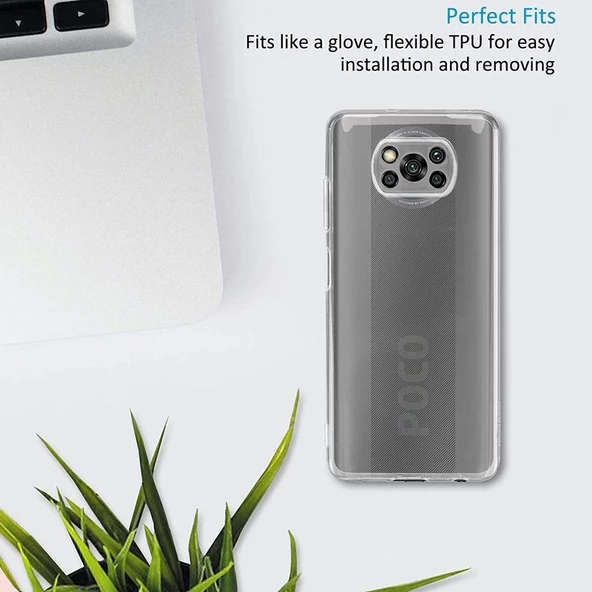 Gpack Xiaomi Poco X3 NFC Kılıf Kamera Korumalı  Silikon Renksiz - 3