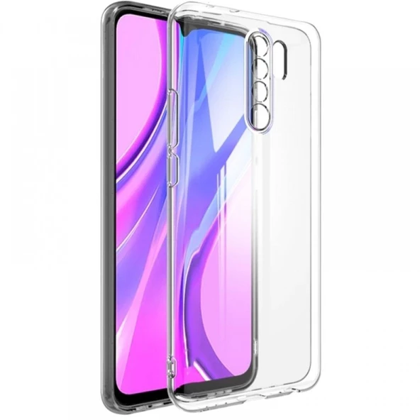 Gpack Xiaomi Redmi 9 Kılıf Kamera Korumalı  Silikon Renksiz