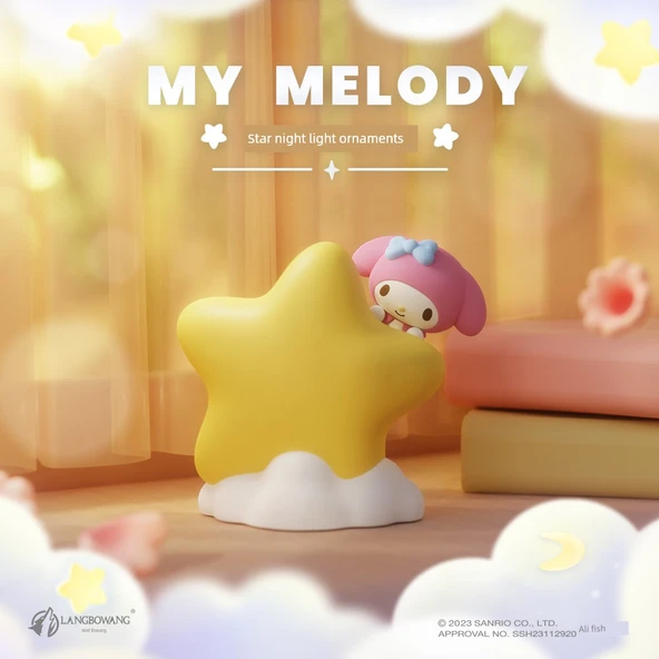 Sanrio Aile Yıldız Bulutları Gece Lambası - Melody