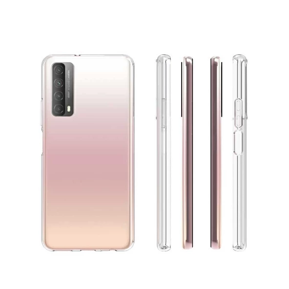 Gpack Huawei P Smart 2021 Kılıf Süper Silikon  KorumaNano Glass - Resim 3