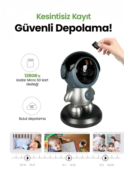 Electron  Akıllı Otomatik Kedi Yaşam Seti 2’li Set – 75 L Otomatik Kedi Tuvaleti, Wi-Fi Kameralı Takip Sistemi - 3