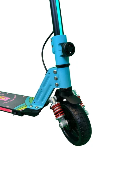 Electron  Scooter Çocuk Elektrikli - 130w, Led Işıklı, Amortisörlü (DİZLİK VE DİRSEKLİK HEDİYELİ) - 4