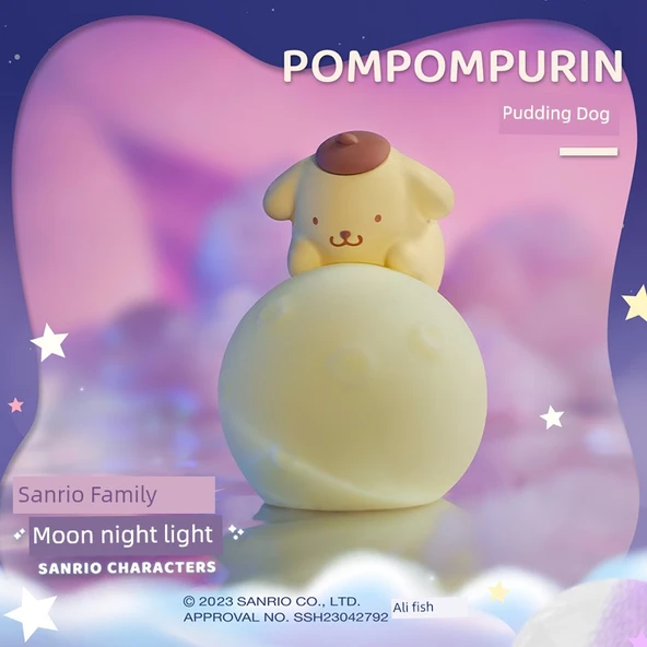 Pudding Dog Gece Lambası - Otantik Ay Serisi