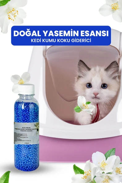 Electron  Kedi Kumu Kokusu, Koku Giderici Granül, Yasemin Ferahlatıcı Etkili, Kokusuz Tuvalet Için, 250ml - 4