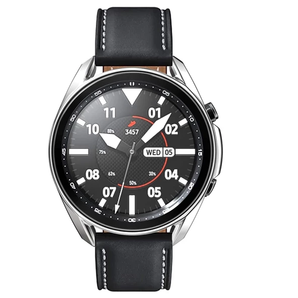 Gpack Samsung Galaxy Watch 3 45mm Kordon önü Arkası Açık Renkli Silikon - 3