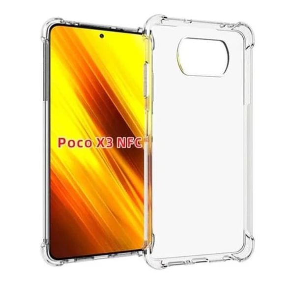 Gpack Xiaomi Poco X3 NFC Kılıf AntiShock Koruma Sert Silikon Full Nano Ekran - 2