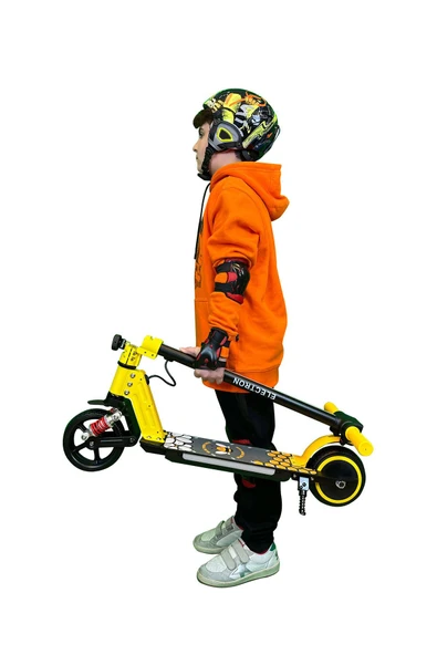 Electron  Scooter Çocuk Elektrikli - 130w, Led Işıklı, Amortisörlü (DİZLİK VE DİRSEKLİK HEDİYELİ) - 2