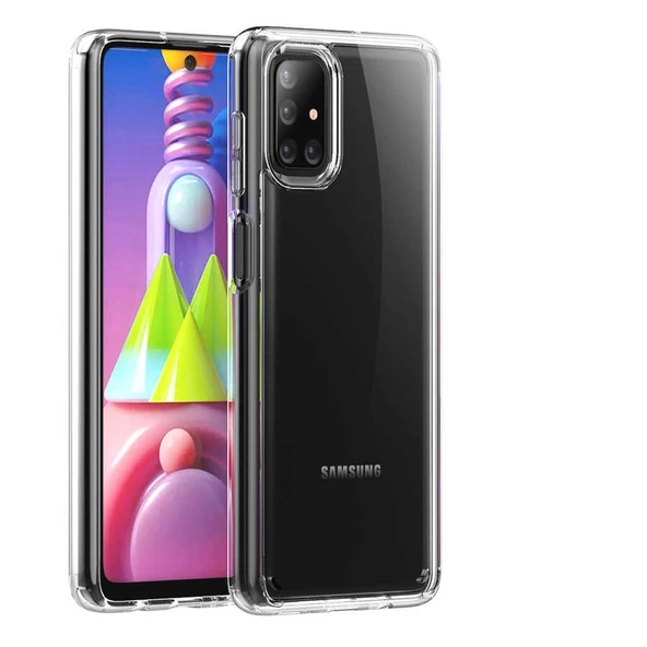 Gpack Samsung Galaxy M51 Kılıf Coss  Sert Kapak Renksiz