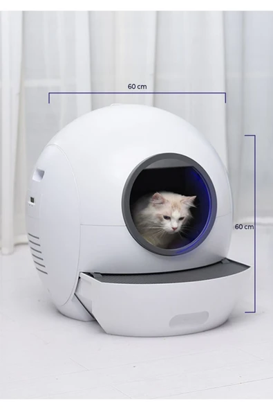 els pet  Smart Pro Akıllı Otomatik Kedi Tuvaleti , App Kontrol , UV Temizleme - 7