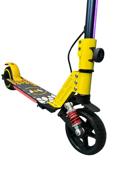 Electron  Scooter Çocuk Elektrikli - 130w, Led Işıklı, Amortisörlü (DİZLİK VE DİRSEKLİK HEDİYELİ) - 3