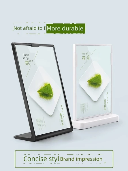 Akrilik Poster Çerçeve Standı - Düz Dikey Beyaz A4 - 2
